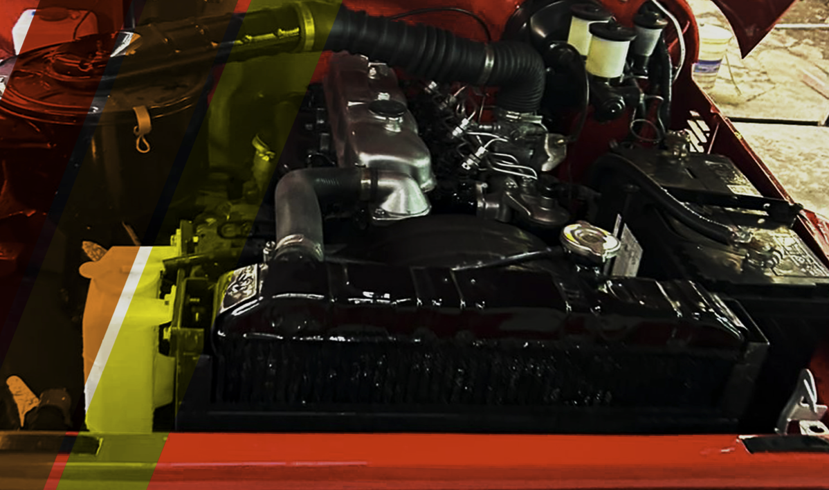 1980 Toyota Land Cruiser BJ40 — 3B engine bay, Yota Universe frame-off restoration