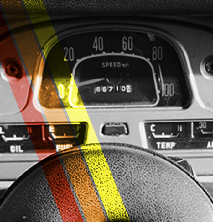 Speedometer close-up — 1980 Toyota Land Cruiser BJ40